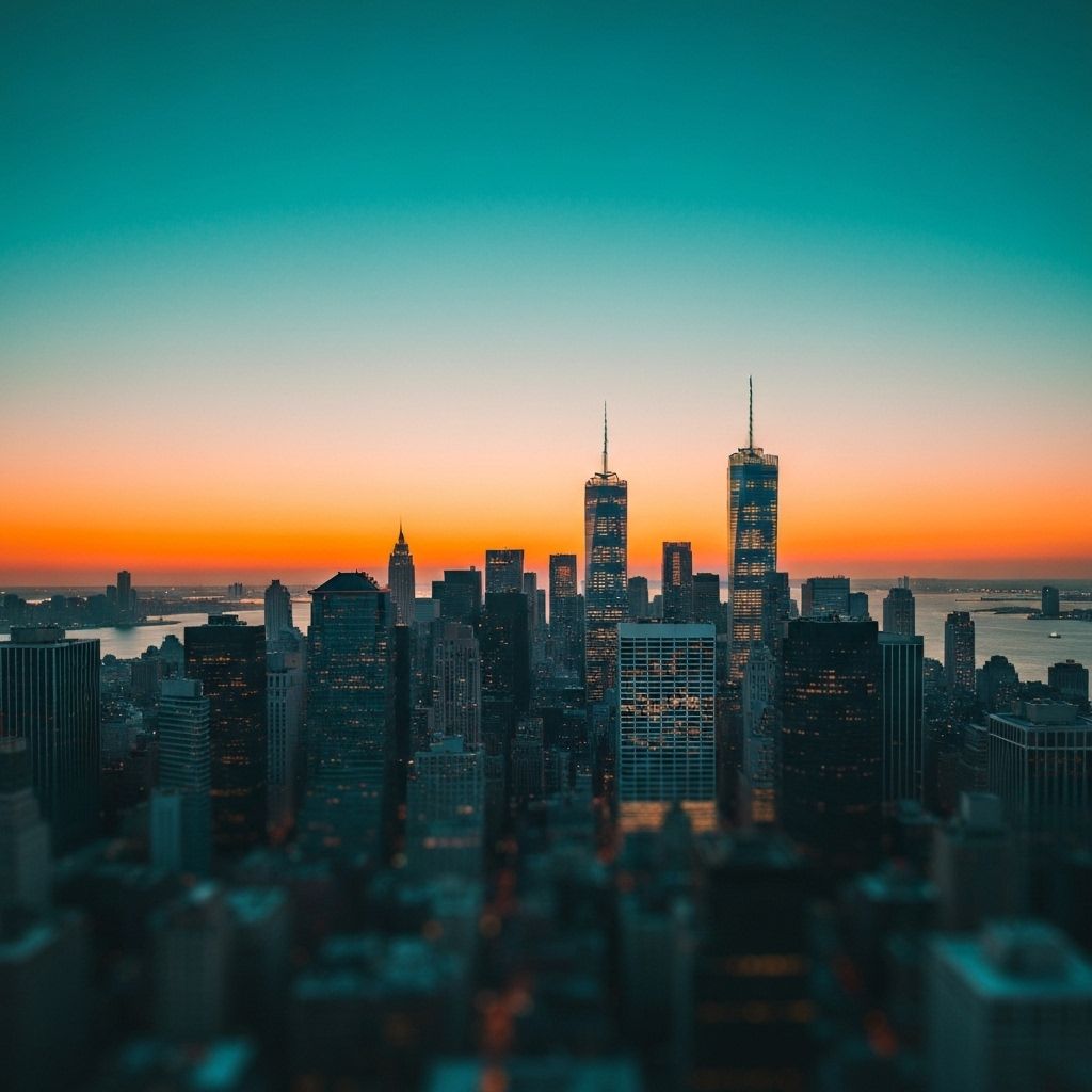 NYC Skyline at dusk